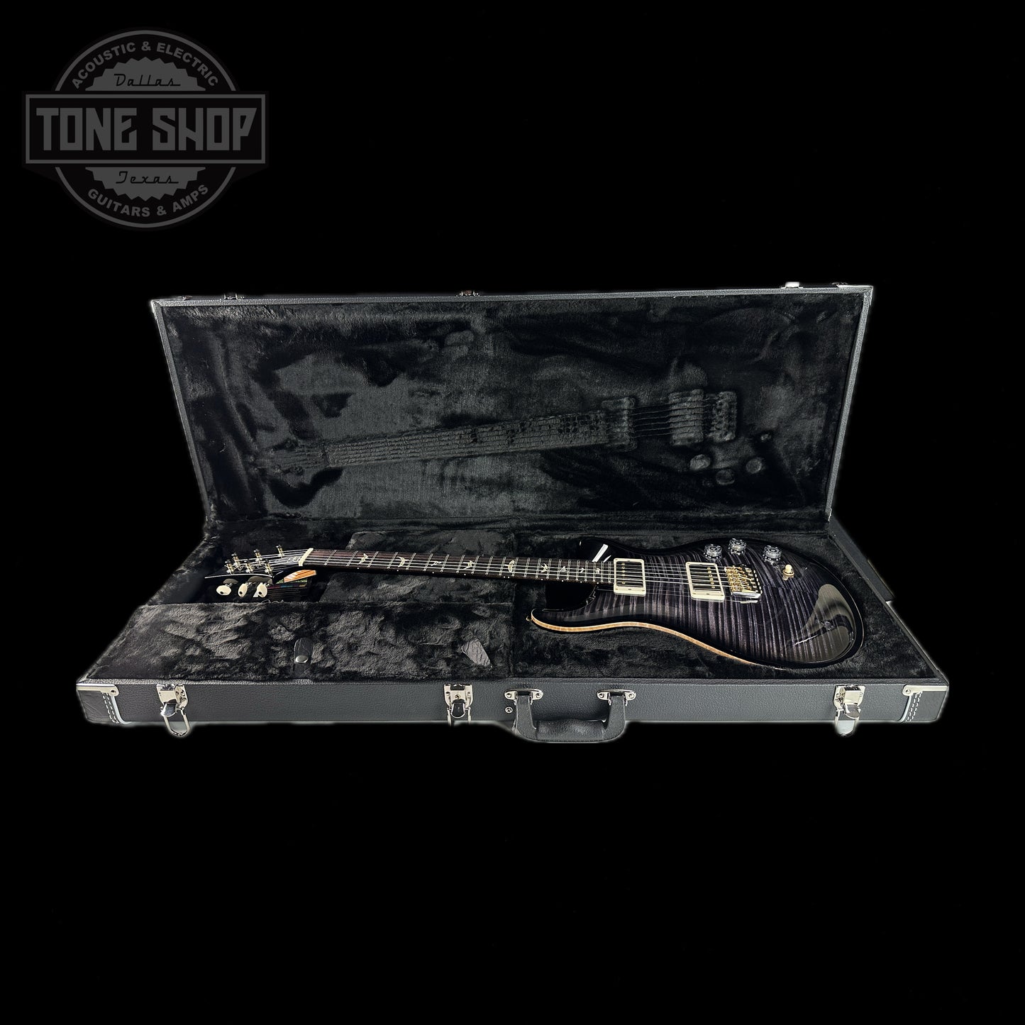 PRS DGT David Grissom Trem 10 Top Purple Mist Birds in case.