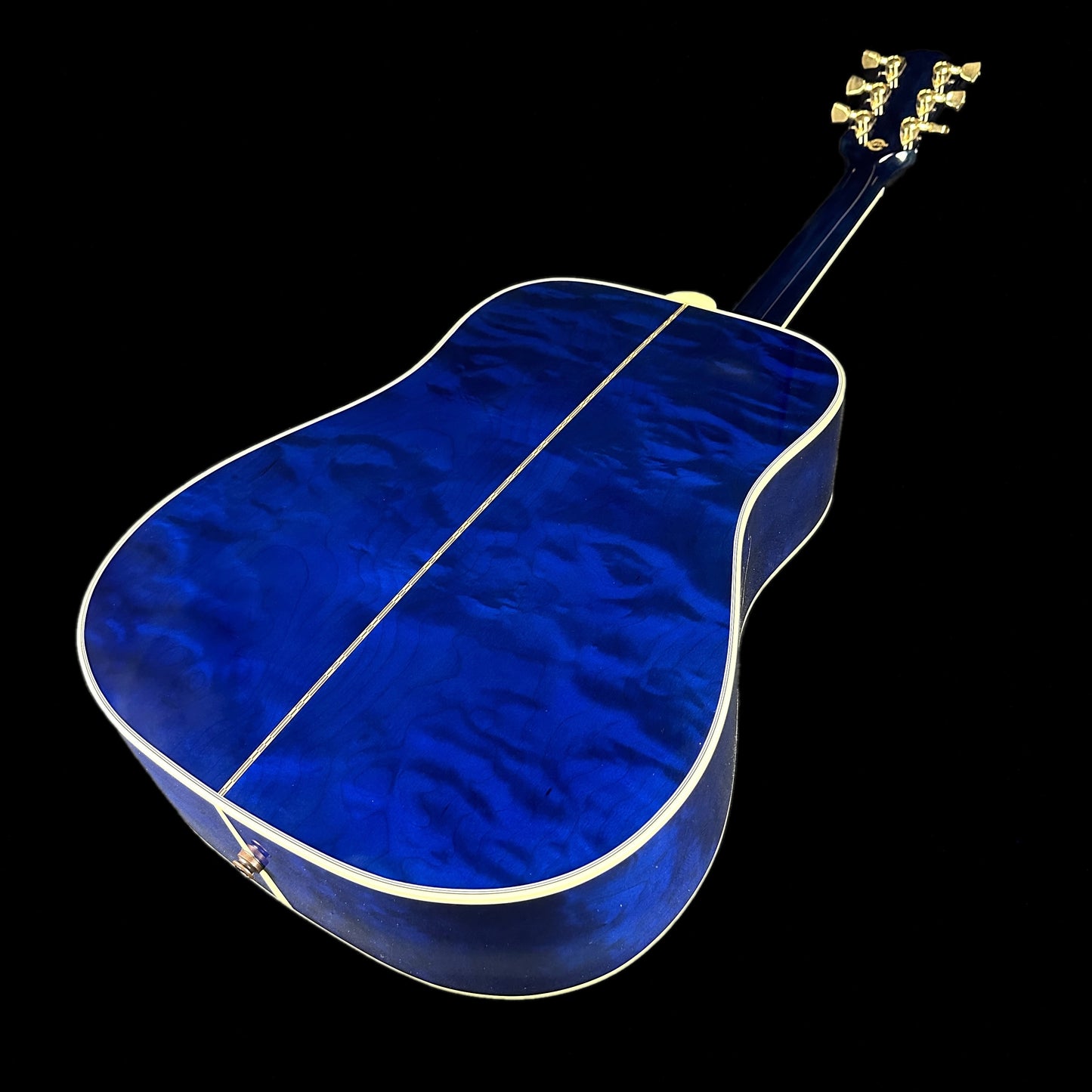 Back angle of Used Gibson Dove Viper Blue.