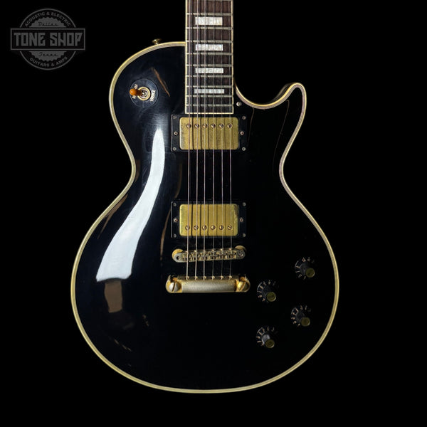 Front of Used 1990's Tokai LC-60 Ebony.