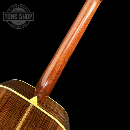 Back of neck of Martin Custom Shop D-28 Authentic 1937 Vintage Low Gloss w/Ambertone Burst w/Stage 1 Aging.
