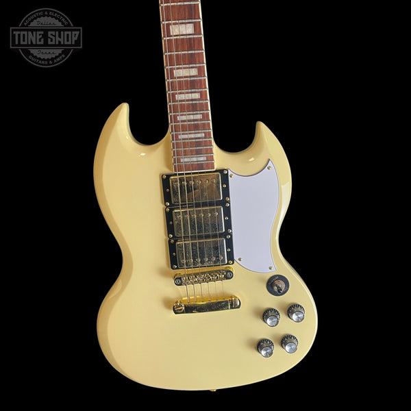 Front of Used Harley Benton DC-DLX Gotoh Deluxe  Series TSS7598.