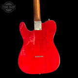Back of body of Used Michael Kelly 59 Port Trans Red Hollowbody.