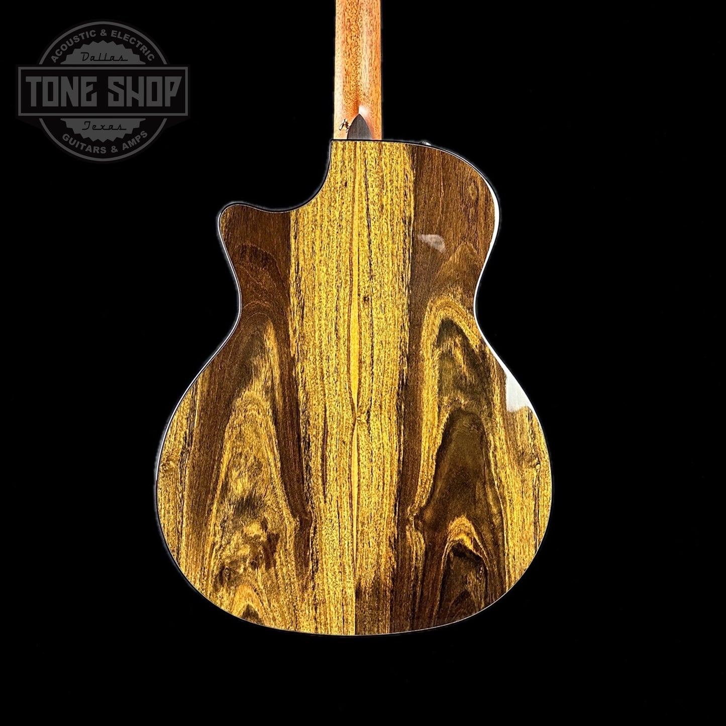 Back of body of Taylor Custom GA #12508 Stripy Sinker Redwood w/Bocote B/S.