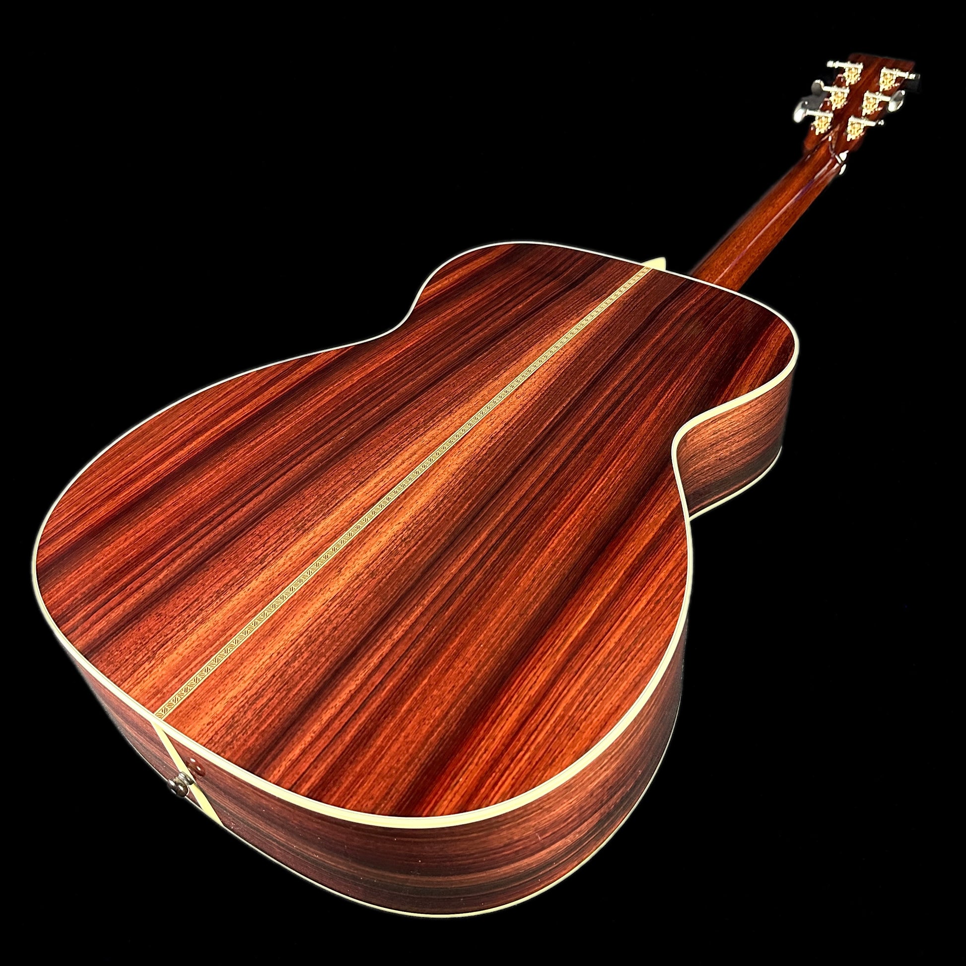 Back angle of Collings OM2H Natural.