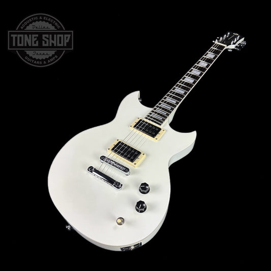 Front angle of Reverend Robin Finck Signature Ice White.