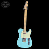 Full frontal of Used T-Style Parts Guitar Robin Egg Blue TSS7672.