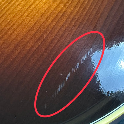 Scratch on body of Used Gibson 1942 LG2 Banner.