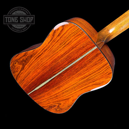 Back angle of Martin Custom Shop Dread Adirondack/Cocobolo.