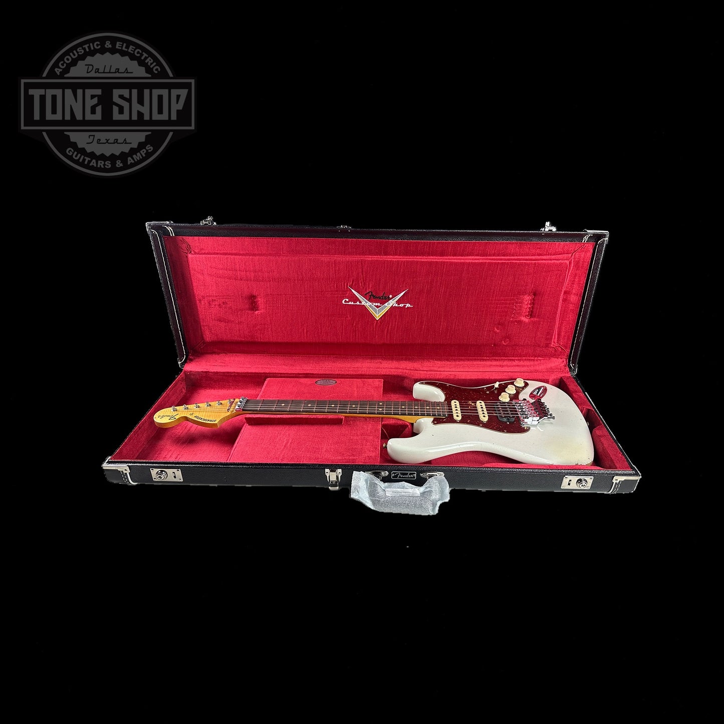 Fender Custom Shop 69 Stratocaster Relic HSS Oly White Reverse Headstock in case.
