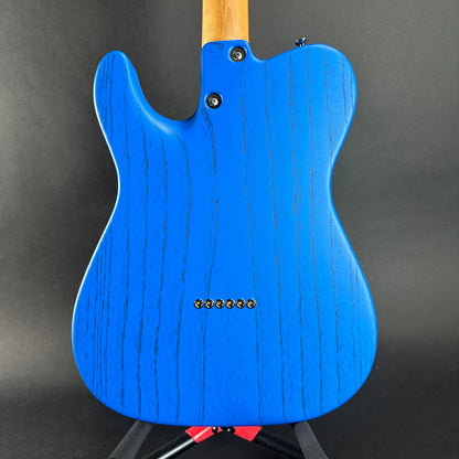 Back of body of Used Tom Anderson T Icon Voodoo Blue.