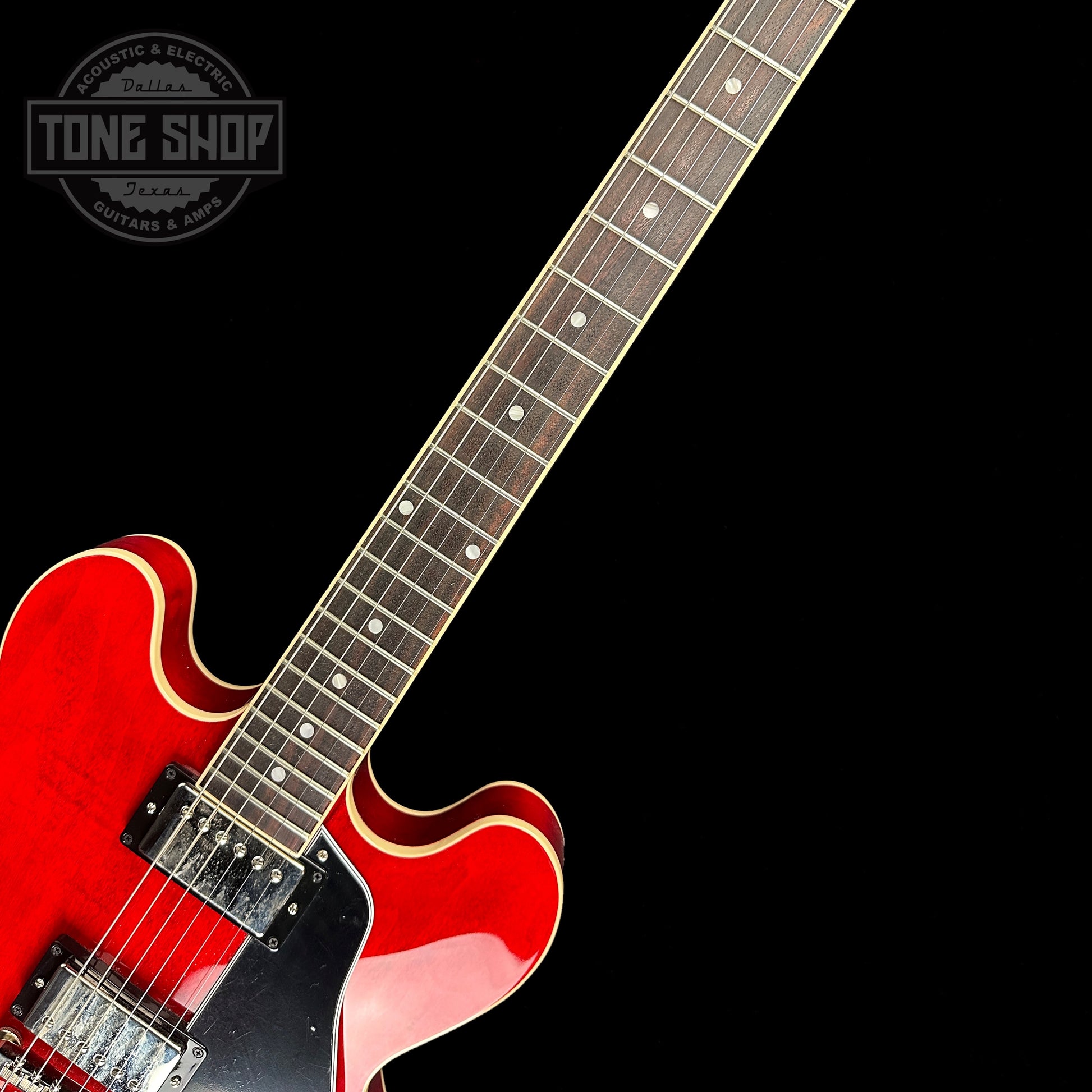 Fretboard of Used Gibson ES-335 Dot Cherry.