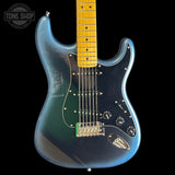 Front of Used Fender American Professional II Stratocaster Dark Knight.