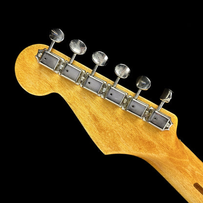 Back of headstock of Used Fender Original 50's Stratocaster White.