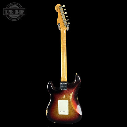 Electric guitar with a sunburst finish on a black background, featuring the Tone Shop logo.