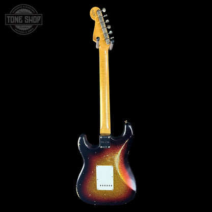 Electric guitar with a sunburst finish on a black background, featuring the Tone Shop logo.
