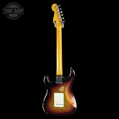 Electric guitar with a sunburst finish on a black background, featuring the Tone Shop logo.