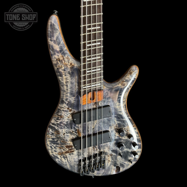 Front of Used Ibanez SRMS805 5 String Multi-Scale Bass Deep Twilight TSS7621.