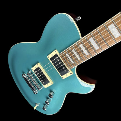 Front angle of Used Reverend Roundhouse Deep Sea Blue.