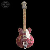 Full frontal of Used 2021 Gretsch G5622T Center Block Single Barrel Burst.