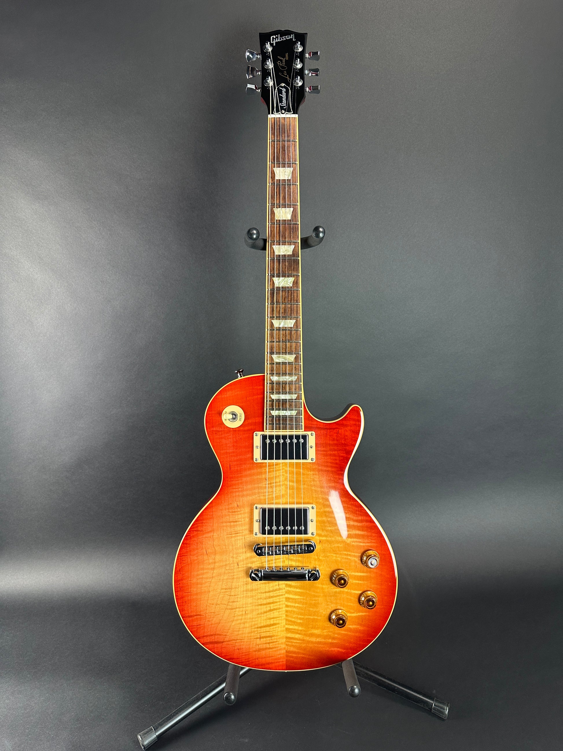 Full front of Used 2008 Gibson Les Paul Standard Plus Heritage Cherry.