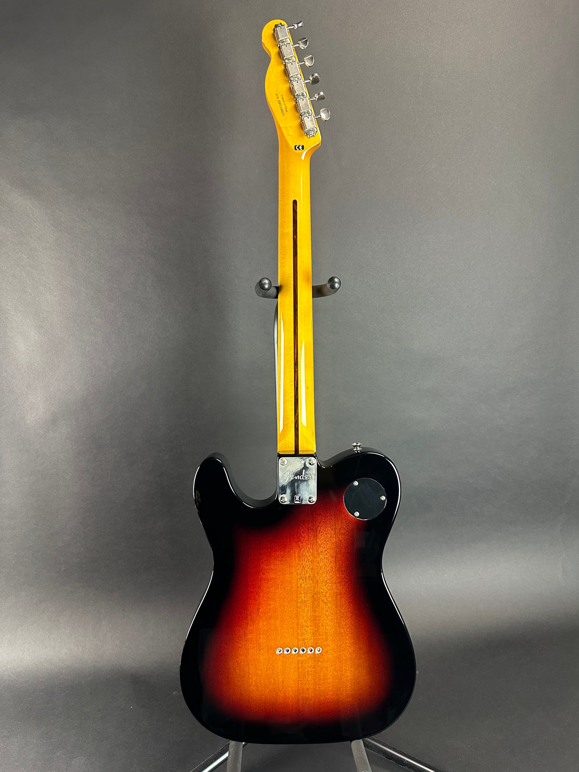 Full back of Used 2012 Fender Tele Thinline Deluxe Sunburst.
