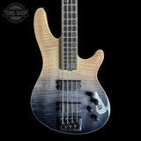 Front of Used 2020 Schecter SLS Elite 4 Black Fade Burst Bass TSS7643.