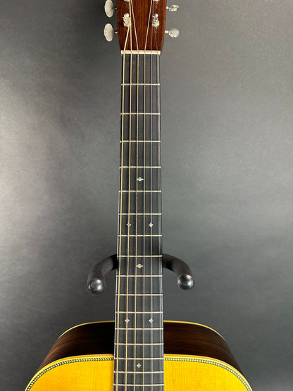 Fretboard of Used Martin Custom Shop D-28 Authentic 1937 Vintage Low Gloss w/Stage 1 Aging.