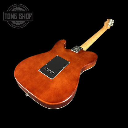 Back angle of Reverend PA2S Pete Anderson Eastsider S Gloss Root Beer Sparkle Tone Shop Exclusive RW.