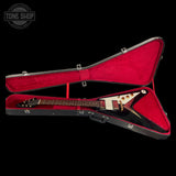 Used 2002 Epiphone 58 Reissue Flying V Black in case.