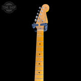 Headstock of sed 2024 Fender 70th Anniversary American Vintage II 1954 Stratocaster.