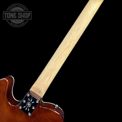 Back of neck of Reverend PA2S Pete Anderson Eastsider S Gloss Root Beer Sparkle Tone Shop Exclusive RW.