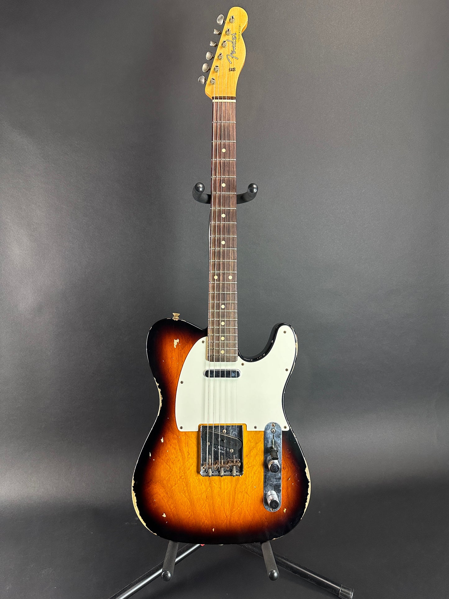 Full front of Used Fender Custom Shop 1960 Telecaster Faded Aged 3-Color Relic.