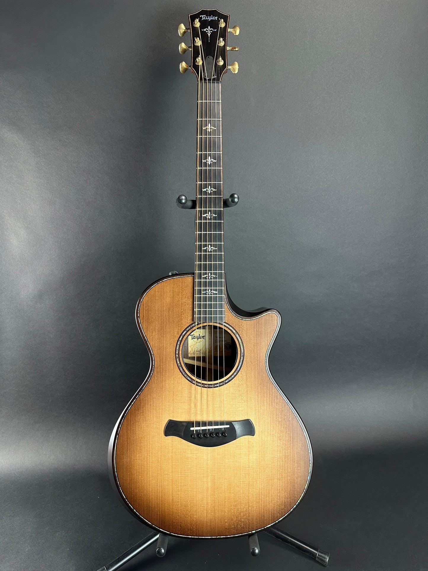 Full front of Used Taylor 912ce Builder's Edition WHB.