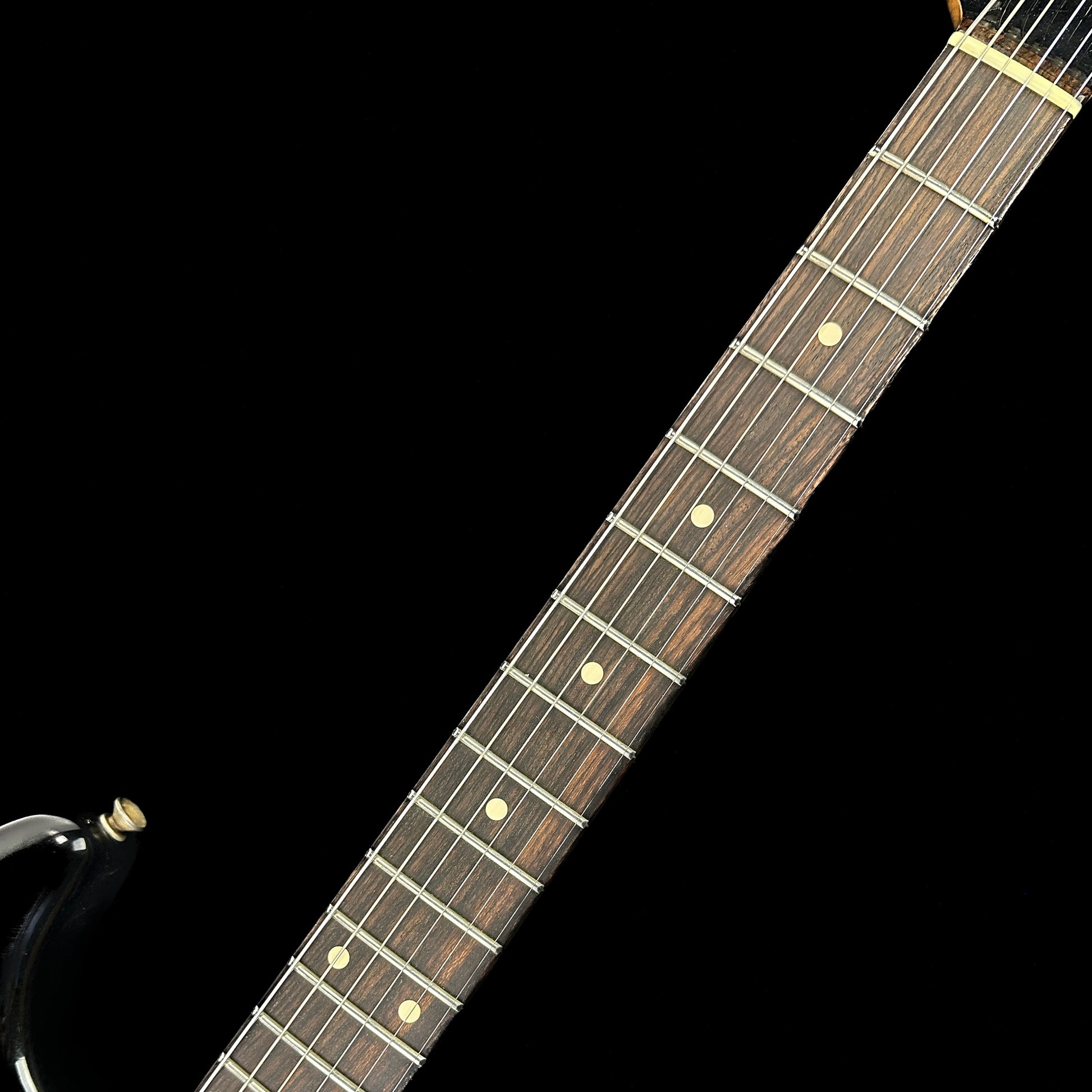 Fretboard of Used Fender Dual Mag Stratocaster.
