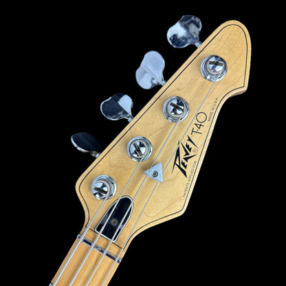 Headstock of Used Peavey T-40 Bass Natural 1978.