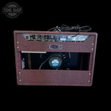 Back of Used Fender FSR '65 Deluxe Reverb Wine Red TSS7631.
