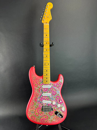 Full front of Used 2003 Fender MIJ Pink Paisley Strat.