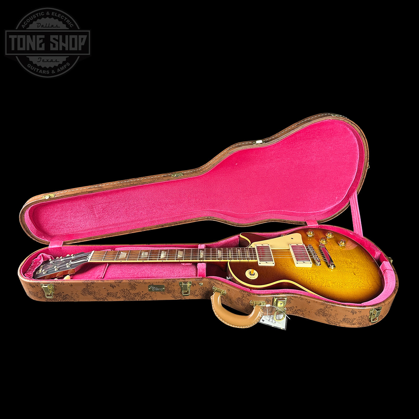 Gibson Custom Dealer Select 1958 Les Paul Chambered Slow Iced Tea Fade VOS w/case 84910 in case. 