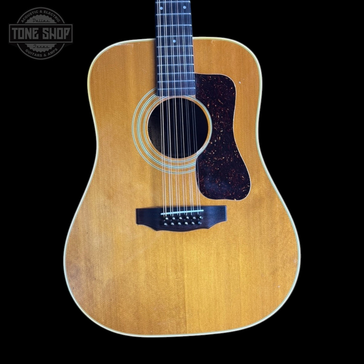 Front of Vintage 1978 Guild D-212.