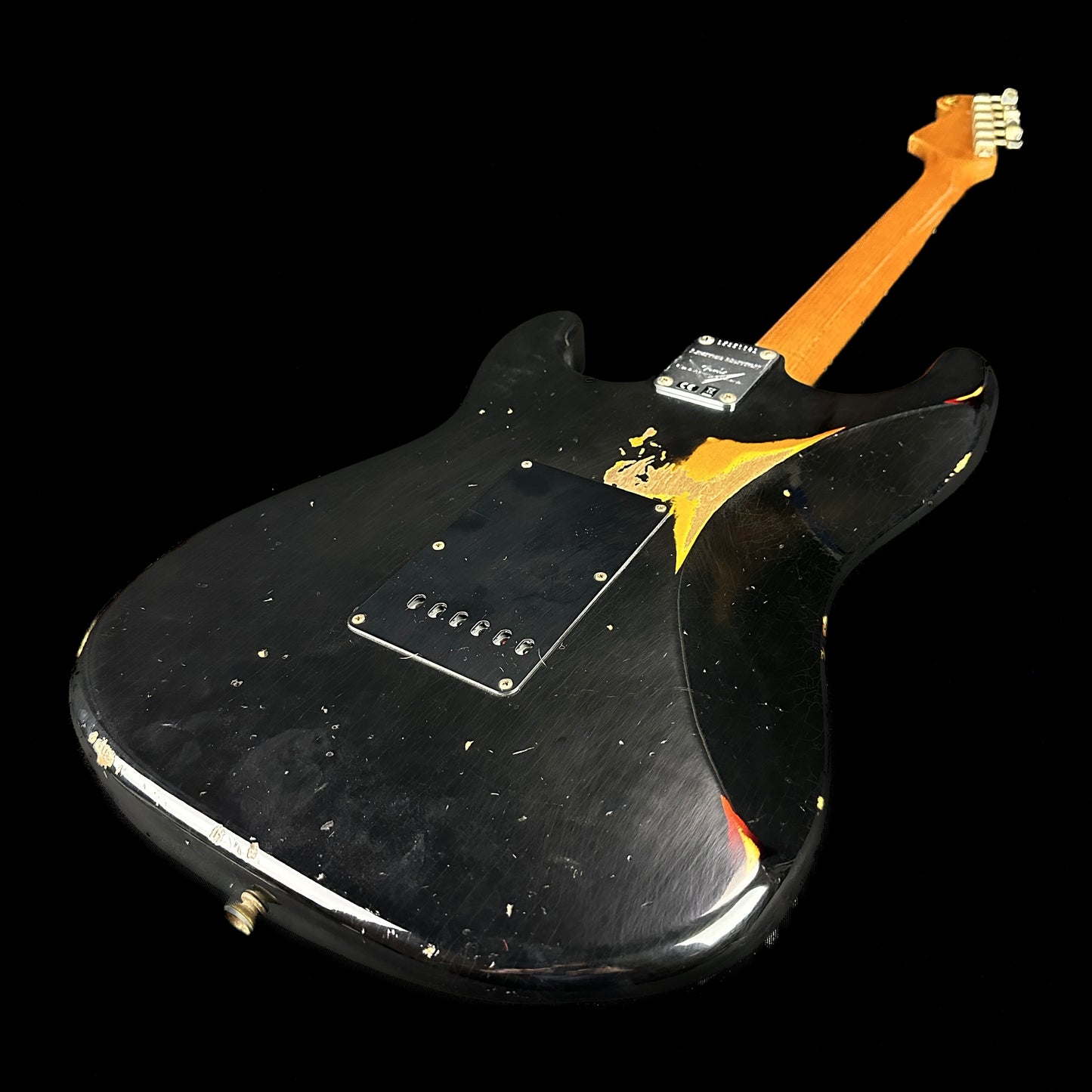 Back angle of Used Fender Dual Mag Stratocaster.