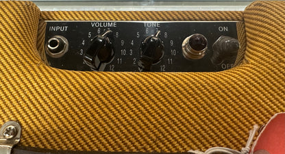 Controls of Used 2021 Fender Pro Junior IV 15 Watt 1x10 Lacquered Tweed Combo TSS4064