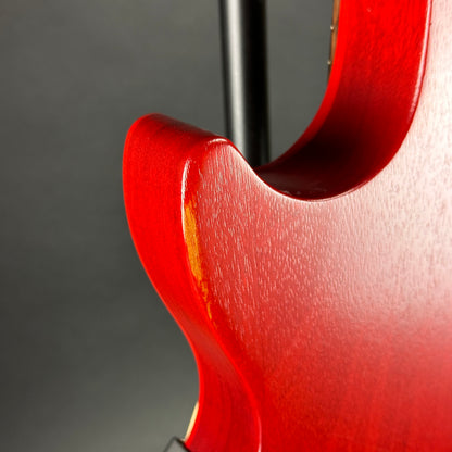 Wear on back of Used Gibson Tribute Les Paul P90 Sunburst.