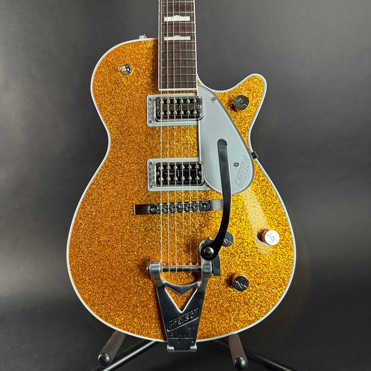 Front of body of Used Gretsch G6129T-89 Gold Sparkle.