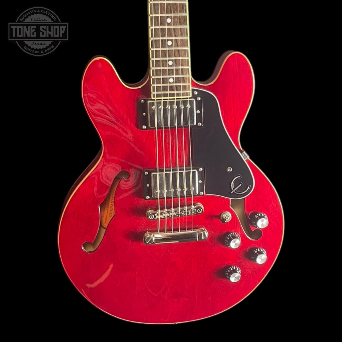 Front of Used Epiphone ES-339 Cherry TSS7359.