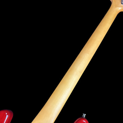 Back of neck of Used 2022 Fender Ultra Precision Bass LE Umbra Burst.
