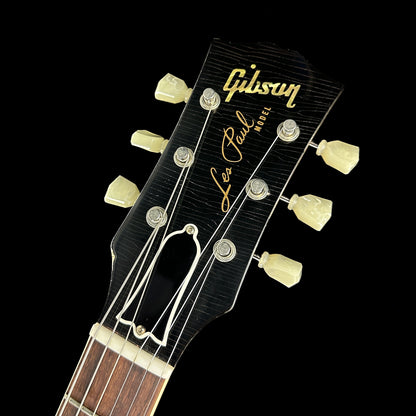 Front of headstock of Used 2018 Gibson 1957 Goldtop Historic Reissue Aged.