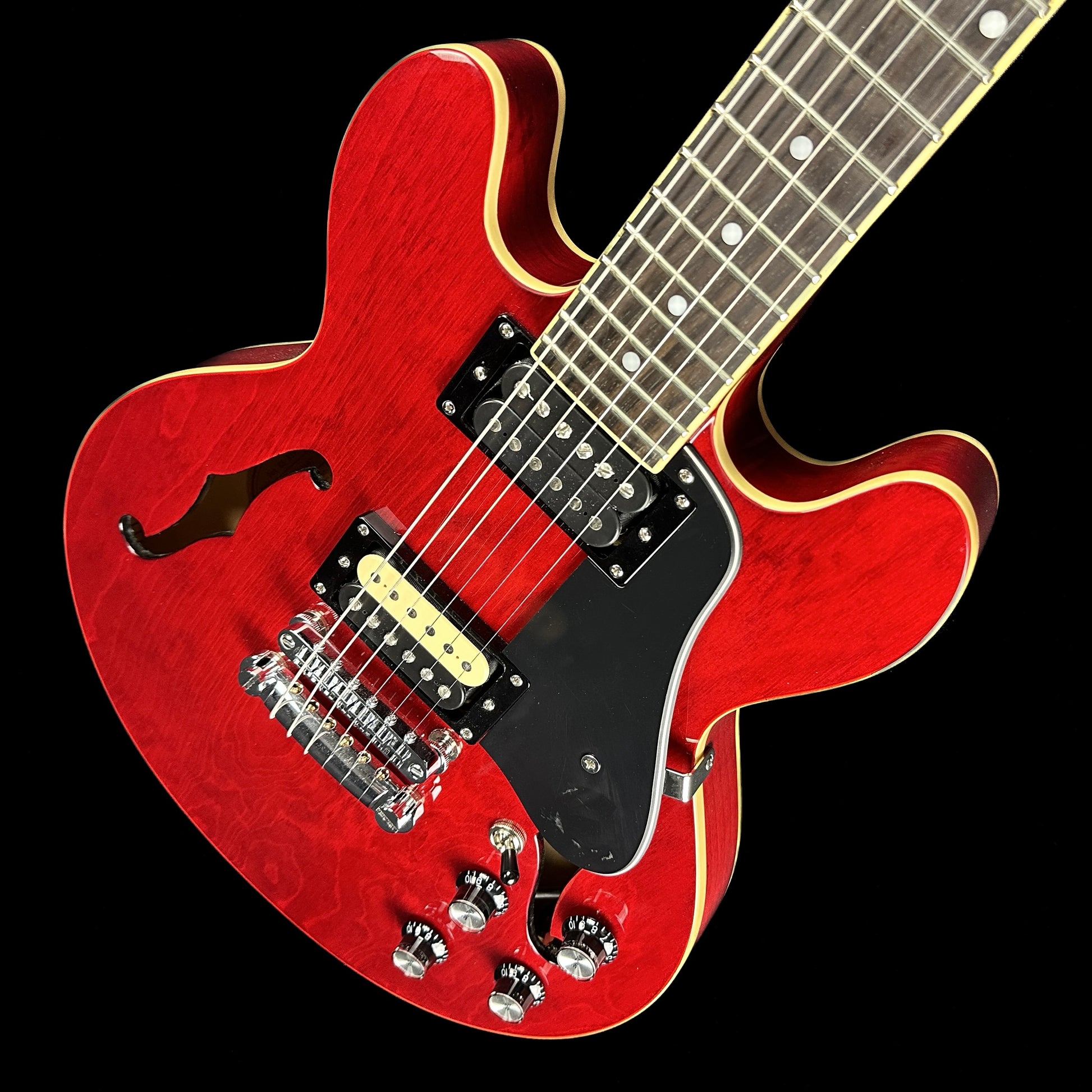 Front angle of Used Epiphone ES-339 Dot Cherry.