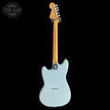 Back of Used Fender Player Mustang Sonic Blue.