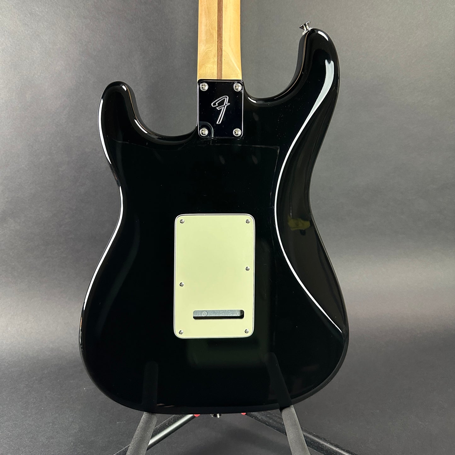 Back of body of Used Fender Special Edition Player Strat Black.