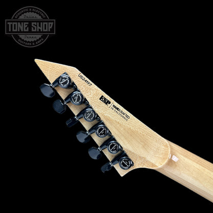 Back of headstock of ESP USA M1 NTB FR Hellfire.